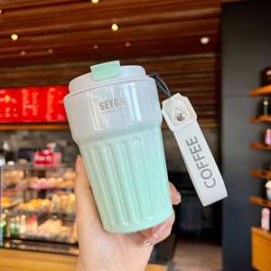 400ml 500ml Custom Logo Vacuum Insulated Double Wall Tumbler to Go Reusable Coffee Mugs Stainless Steel Coffee Mug <b>Cup</b> with Lid - Product Image 2