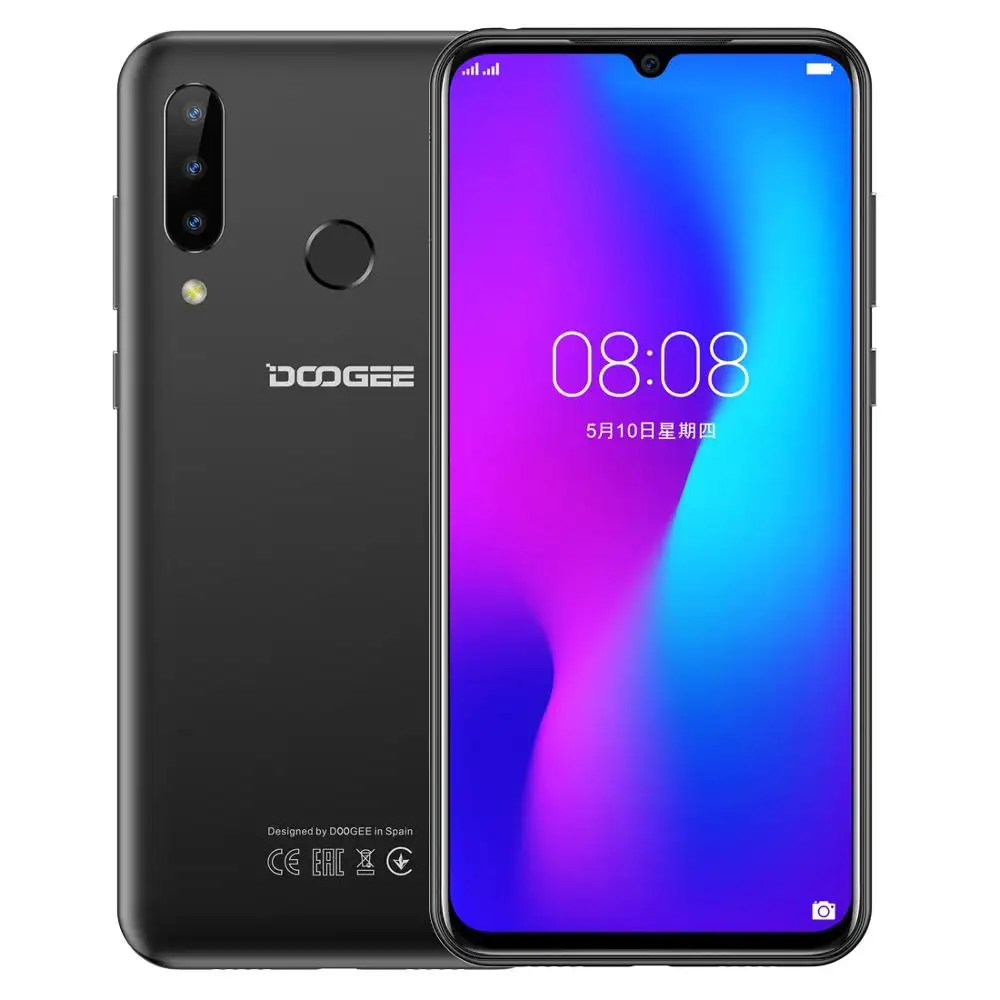 New DOOGEE N20 Mobile Phone Android 9.0 4G LTE MTK6763V Octa-Core 4GB RAM 64GB ROM 6.3" FHD+ 19:9 Display 16.0MP 4350mAh