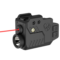 Lampe torche LED 500 lumens avec faisceau rouge, combo de lumière tactique pour l'extérieur, lunettes de visée laser rouge et accessoires