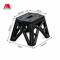 Banc pliable portable en plastique avec poignées, idéal pour la maison, le camping, les pique-niques et les files d'attente