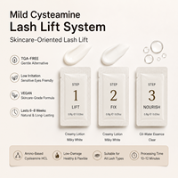 Kit Profesional de Lifting de Pestañas con Cisteamina, Fórmula Suave Libre de TGA para Ojos Sensibles, OEM ODM Marca Privada, Sistema de 3 Pasos en Sobres