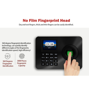 Nhân viên thời gian và tham dự hệ thống vân tay tham dự Máy Đục Lỗ thẻ máy vân tay điều khiển truy cập - Product Image 3