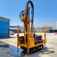 Foreuse portable sur chenilles pour puits d'eau profonde (250m-300m), machine de forage aquatique personnalisée