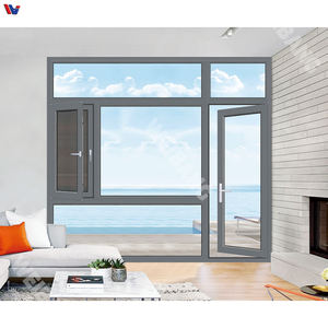 Porte intérieure moderne en alliage d'aluminium anti-rayures avec verre trempé pour couloir de bureau à fort trafic, chambre et villa - Product Image 2