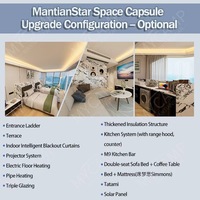 Capsule spatiale modulaire en acier pour bureau et hôtel, design moderne respirant, épaisseur standard, assemblage facile pour villa et appartement