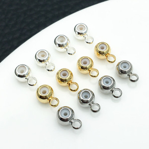 Copper Plated Gold Silver Pendant With <b>Silicone</b> <b>Beads</b> Middle Size For DIY Jewelry Accessories - Product Image 1