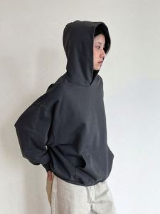 H5456 Style streetwear, vente en gros, personnalisable, mélange de coton 360 g/m², sweats à capuche boxy sans cordon, sweats à capuche oversize pour hommes - Product Image 2