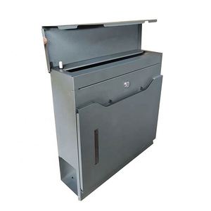 กล่องไปรษณีย์ติดผนังแบบแขวนติดผนังสีดำปลอดภัยพร้อมช่องใส่หนังสือพิมพ์และสำหรับการดรอปจดหมาย - Product Image 3