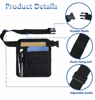 Restaurant Serveur Taille Argent Pochette Sac Restaurant Tablier Sac avec Ceinture Réglable Check Holder Outil Taille Sac Pour Bars Cafés
