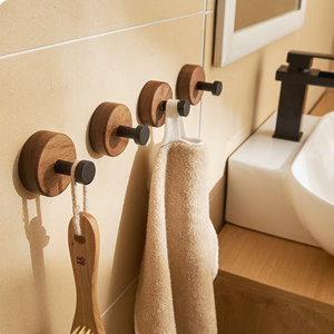 Solid Wood <strong>Hook</strong> Walnut Hanging Hanger Coat Storage Rack <strong>Home</strong> <strong>Key</strong> <strong>Decoration</strong> <strong>Hook</strong> - Product Image 3