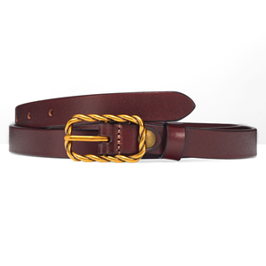 Luxury Women's Genuine Cow Hide Top Grain Leather <b>Belt</b> Factory Wholesale Designer Style Designed Retro Buckle Custom <b>Belt</b> - Product Image 2