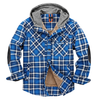 Veste à capuche à carreaux pour homme avec logo personnalisé, multi-poches, épaisse et chaude, pour l'hiver, décontractée, vente en gros