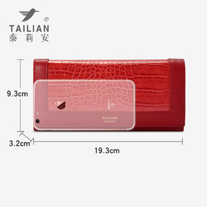 Ladies Designer <strong>Zip</strong> Clutch Wallets Fashion Travel <strong>Purse</strong> <strong>with</strong> Portable Feature Long Length for Blocking Women - Product Image 3