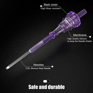 Lote de 10 Agujas Desechables para Tatuajes, Cartuchos Redondos Profesionales, Agujas de Tatuaje Esterilizadas y Seguras para Máquinas de Tatuar - Product Image 3