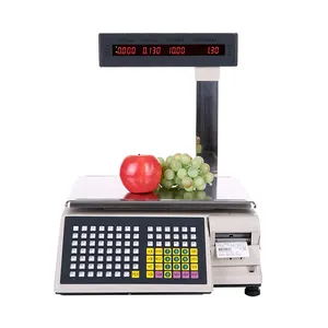 30kg Barcode Label Printing Weighing Scales Digital Price Computing Scale for Supermarket