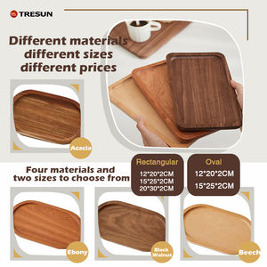 Plateaux en bois naturel rectangulaires, rustiques, grands et petits, pour fruits secs, café, sushis, en acacia, noyer, mangue, pour cadeaux - Product Image 6