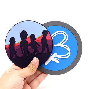 High Quality Custom Silicone and PVC Sun Patch <b>Black</b> Soft PVC Style with Lace Decoration Flower Shape Armband Hat Logo Patch - Product Image 1