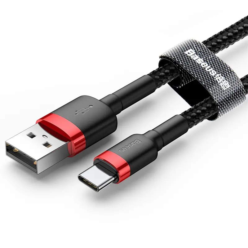 Baseus USB Type C 2A 2m High Density Nylon Braided Wire Mobile Phone Charging Cables