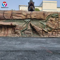 Réplique réaliste de squelette de dinosaure en fibre de verre de qualité muséale, modèle d'os de T-Rex grandeur nature pour exposition en parc à thème