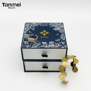Caja de Embalaje de Joyería con Logotipo Personalizado, Caja de Regalo de Papel con Cajón para Anillo, Pendientes, Pulsera, Collar, Embalaje de Lujo - Product Image 6
