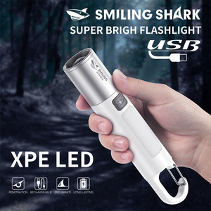 Smiling Shark <b>Flashlight</b> XPE LED <b>Rechargeable</b> Outdoor Torch USB Charging - Product Image 1