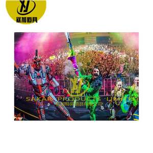 Conjunto de actuación de salón de baile con pantalla LED de control inalámbrico elegante unisex, trajes de baile de escenario luminosos futuristas - Product Image 3