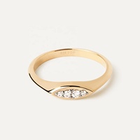 Bague signet délicate en argent sterling 925 avec zircone cubique pavé, œil maléfique, pour femmes, LOZRUNVE