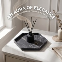 Plateau de rangement en silicone Dream Modern, motif marbre naturel, réutilisable, durable, avec joint d'étanchéité, pour table