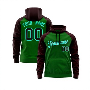 Sweat-shirt à capuche unisexe vert coupe classique avec impression par sublimation, poche, décontracté, pour l'hiver, en polaire, séchage rapide, logo frontal - Product Image 1