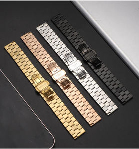 Bracelet en acier inoxydable de 20mm et 22mm avec boucle papillon solide pour Huawei GT23 <span class=keywords><strong>Samsung</strong></span> Garmin Bracelet de montre universel - Product Image 3
