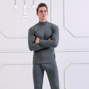 En gros 2 pièces longues johns <span class=keywords><strong>thermique</strong></span> <span class=keywords><strong>sous</strong></span>-vêtements Hommes 100 <span class=keywords><strong>coton</strong></span> col rond long johns mode style - Product Image 6