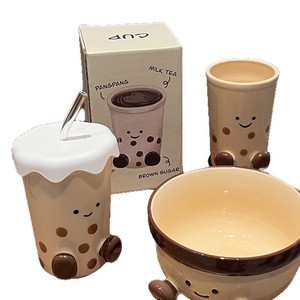 Yaratıcı seramik yüksek sıcaklığa dayanıklı sevimli el-boyalı sıraltı renk niş butik renk kutusu ambalaj ev fincan - Product Image 5