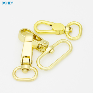 Fabricante de hardware de bolsa personalizado de alta calidad colgante plateado 15/20/22mm ganchos giratorios de Metal gancho de presión de oro claro para bolso - Product Image 5