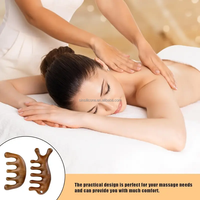 Peigne de massage des méridiens de la tête, outil de massage Gua Sha en bois pour la thérapie par acupuncture des cheveux