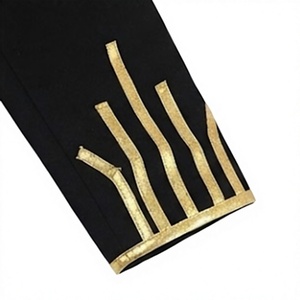 <b>Black</b> Style <b>Men</b> Handmade Embroidered Uniform <b>Long</b> Sleeve Stage Performance Outerwear <b>Jacket</b> - Product Image 5