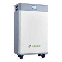 Batterie LiFePO4 32 kWh 51,2 V 640 Ah sur chariot pour système de stockage d'énergie solaire domestique IP65 CAN Hybride Réseau 8000+ Cycles BMS Intelligent