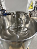 Mélangeur à pâte à vitesse variable avec minuterie intelligente, 50 kg, 130 L, mélangeur à pâte robuste, mélangeur à pâte automatique pour nouilles, pizza, boulangerie