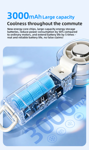 Mini <span class=keywords><strong>ventilateur</strong></span> rechargeable par USB, haute vitesse, 3000 mAh, pliable, <span class=keywords><strong>ventilateur</strong></span> portable turbo <span class=keywords><strong>avec</strong></span> refroidissement par glace - Product Image 3