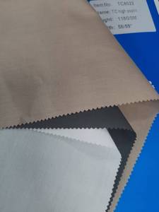 Polyester Cotton T/C 80/20 Pha Trộn Dệt Đồng Bằng Poplin Vải 45*45 133*72 Trọng Lượng Nhẹ 118 GSM Áo Sơ Mi Lót Vải Cho Quần Áo - Product Image 4