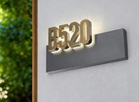 Letrero de Número de Puerta Retroiluminado LED Personalizado al por Mayor, Placa de Acero Inoxidable con Nombre para Villa, Hotel, Club, Baño, Bar