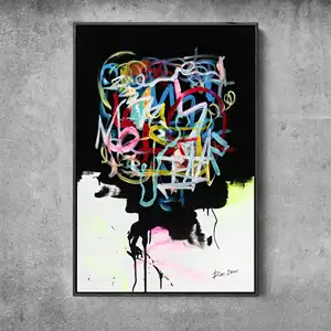 CANVAS Fine Print Human Brain Contemporary Art Abstract Painting Print on Canvas By Ron Deri Art