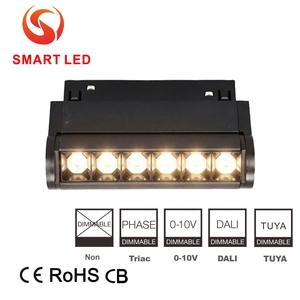 SMART Control 48VDC LED Hotel Linear Magnetic Track Rail Grille Spot <b>Lighting</b> <b>System</b> Aluminum 3500K Warm White Dimmable 6W-60W - Product Image 4