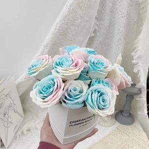 Decorazioni di natale il Giorno di san valentino 3 colori sapone fiore artificiale rosa testa per mazzi di fiori contenitore di regalo di nozze pianta della parete di design - Product Image 6