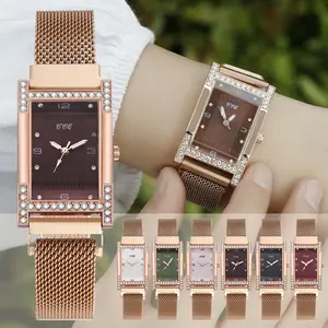 Relógios de liga de quartzo com design mais recente no atacado, relógios femininos de pulso de luxo para mulheres