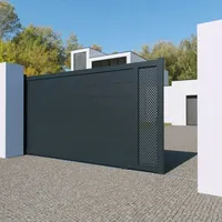 Puerta Corredera Automática de Aluminio de Alta Resistencia |   Puerta de Entrada con Control Remoto Eléctrico, Resistente a la Intemperie, Duradera, Fácil de Montar, para Hogares