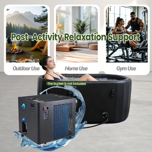 Refroidisseur de bain de glace ZT 1HP, compresseur et pompe pour bain de glace, télécommande, utilisation domestique, baignoire froide, bain froid - Product Image 5