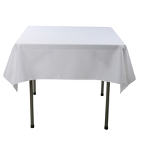 Vente en gros moins cher 70x70 "nappes carrées rouges 100% polyester couverture de table linge de table pour restaurant