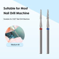 Petit cône propre grain moyen carbure cuticule nettoyant peu pour perceuse à ongles électrique outil de manucure professionnel enlever la peau morte