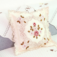 Nappe carrée en coton brodé avec motif joyeux, décoration moderne pour la maison, imperméable, personnalisable, pour fêtes, lavable, design fait main