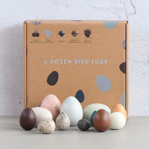 ไข่ไม้สำหรับเด็กวัยหัดเดินของเล่นไข่นกไข่ทำจากไม้ - Product Image 2